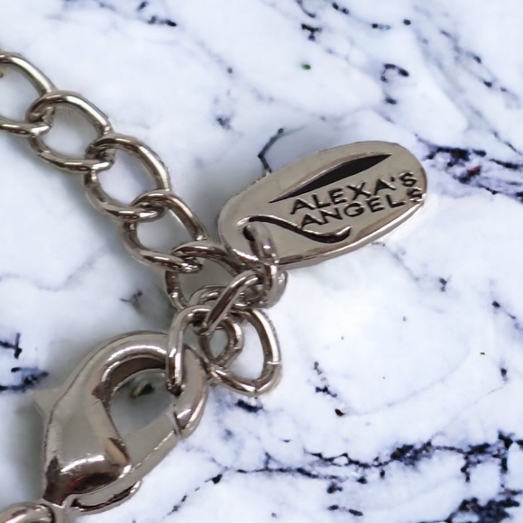 Alexa's Angels Silver Tone Mother's Madre Dainty Chain Link Bracelet 7 - 8" Long - Picture 3 of 9